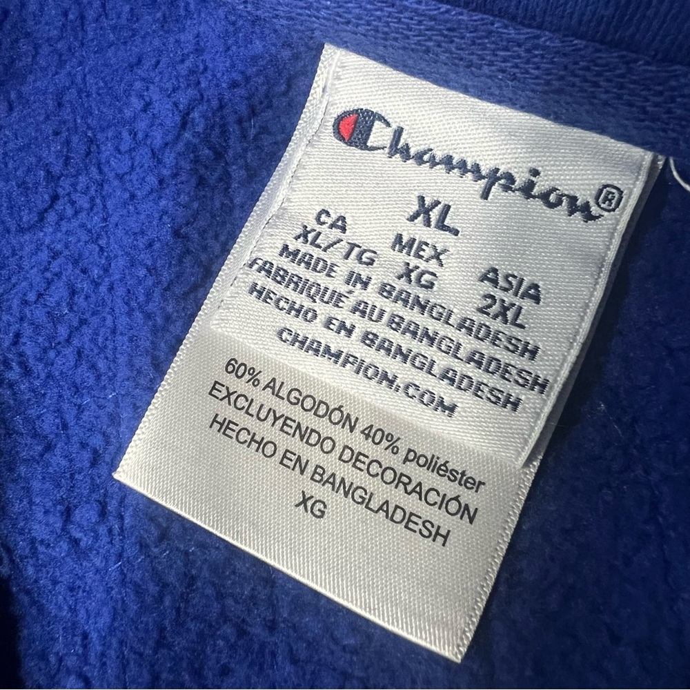 Champion UAF Nanooks Collegiate Blue Quarter snap pullover sweatshirt XL - Picture 3 of 7